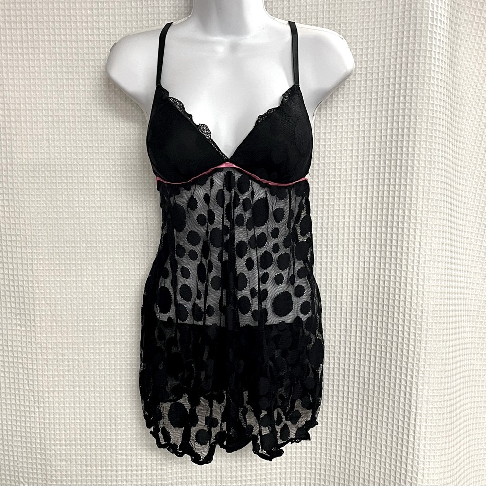 Per Lei ladies mesh underwire babydoll chemise size medium
